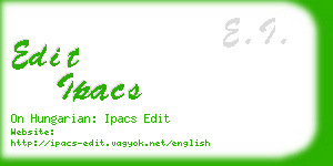 edit ipacs business card